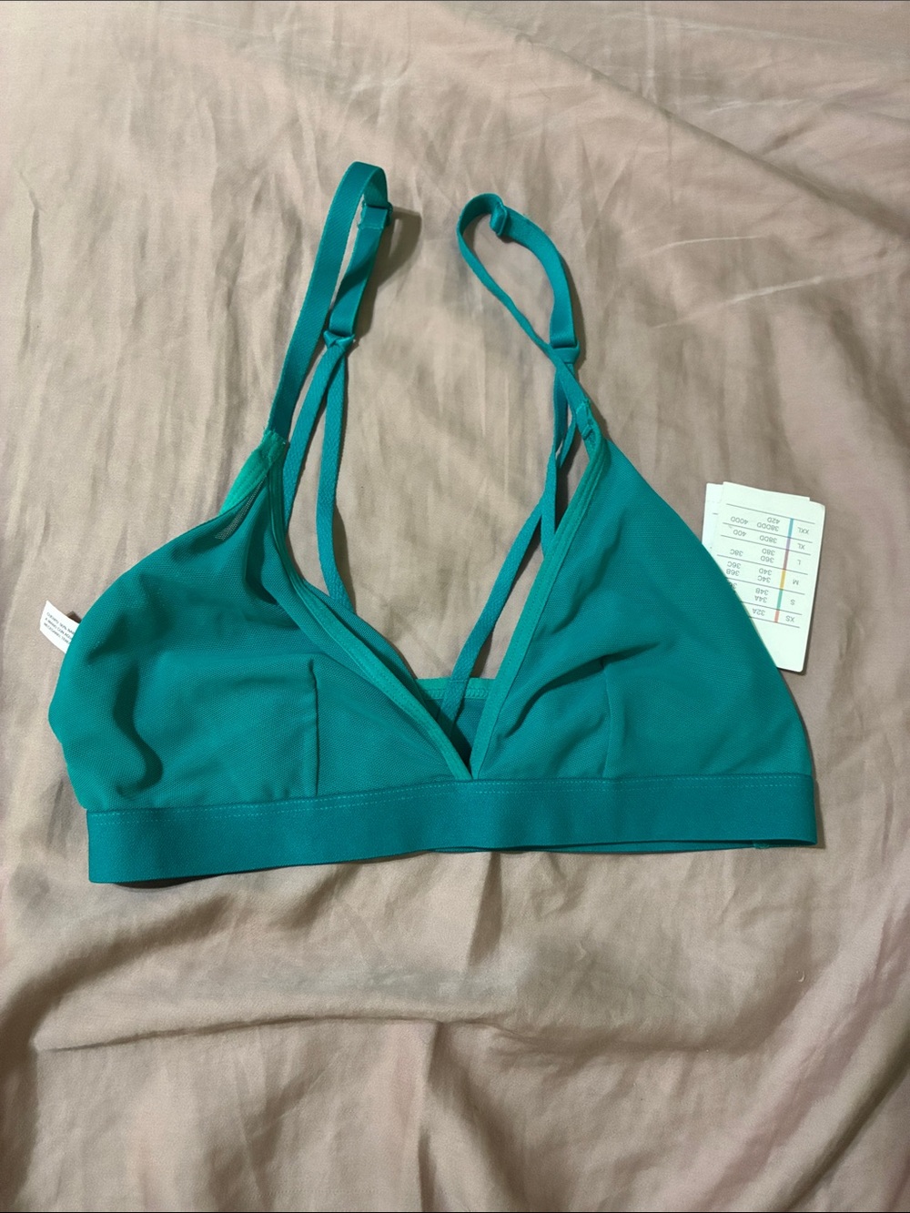 Auden Teal Strappy Triangle Bralette